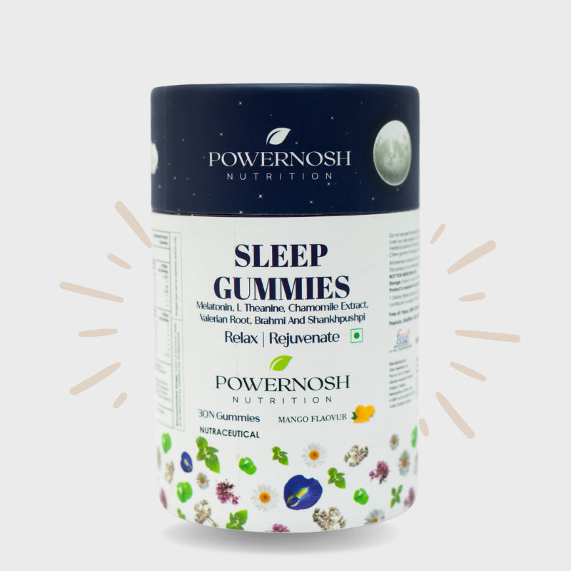 PowerNosh: Melatonin Sleep Gummies with Herbal Blend for Restful Sleep ...